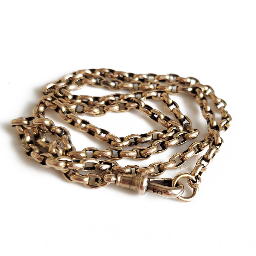 Antique 9ct Gold Oval Belcher Link Chain
