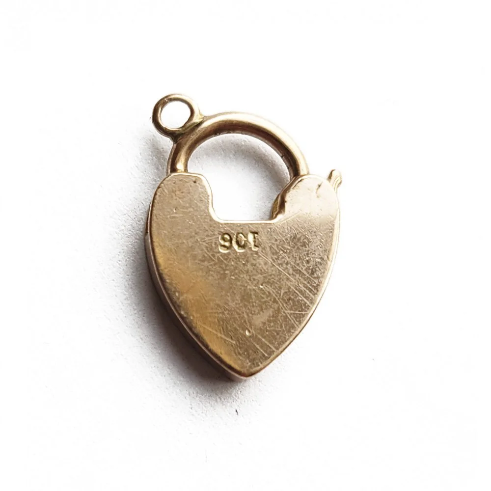 Vintage 9ct Rose Gold Heart Padlock