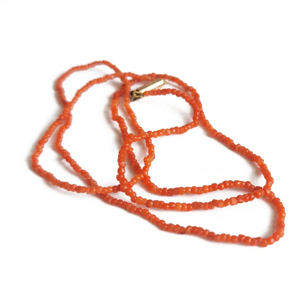 Super Fine Coral Bead Necklace