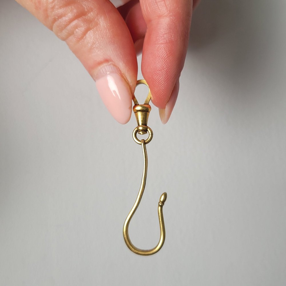 Epic Victorian Shepherd's Hook with Dog Clip Jewels Antiqua