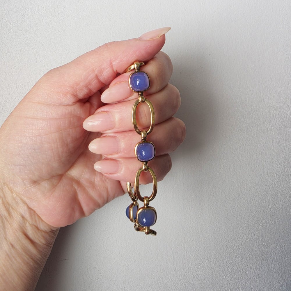 1930s Blue Chalcedony Bracelet