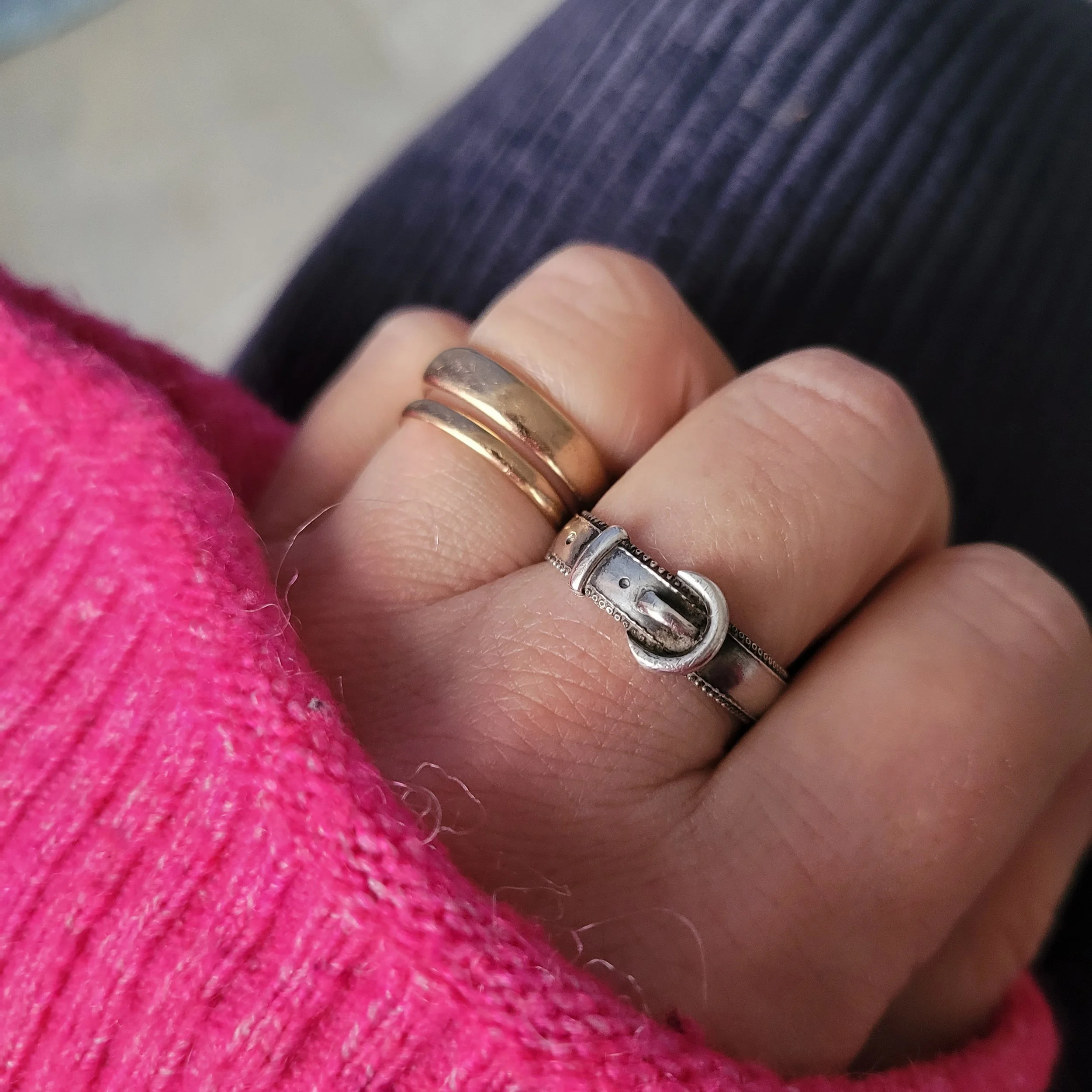 Victorian Silver Buckle Ring