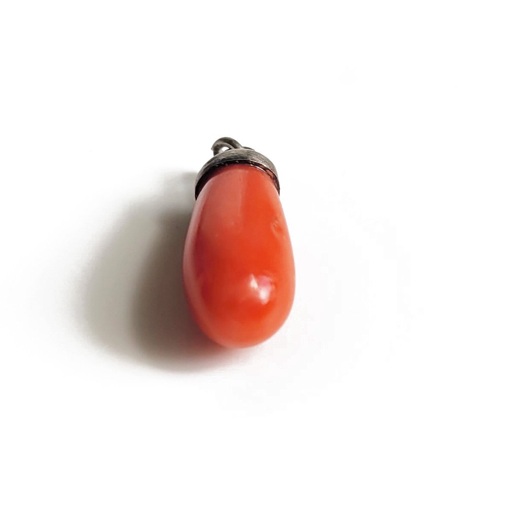 Antique Coral Drop Pendant
