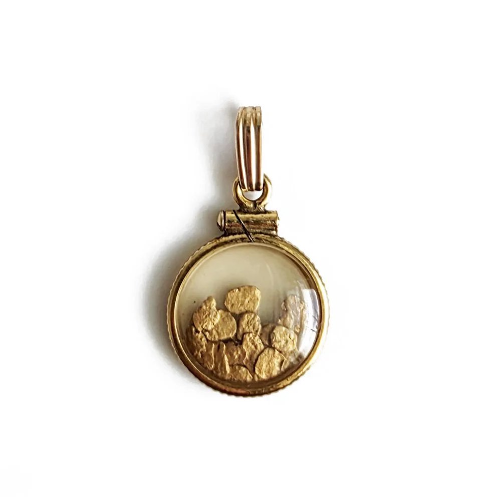 Antique 'Goldrush' Shaker Locket Pendants