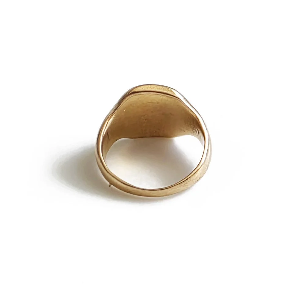 Incredible 18ct Rose Gold Antique Mermaid Signet Ring