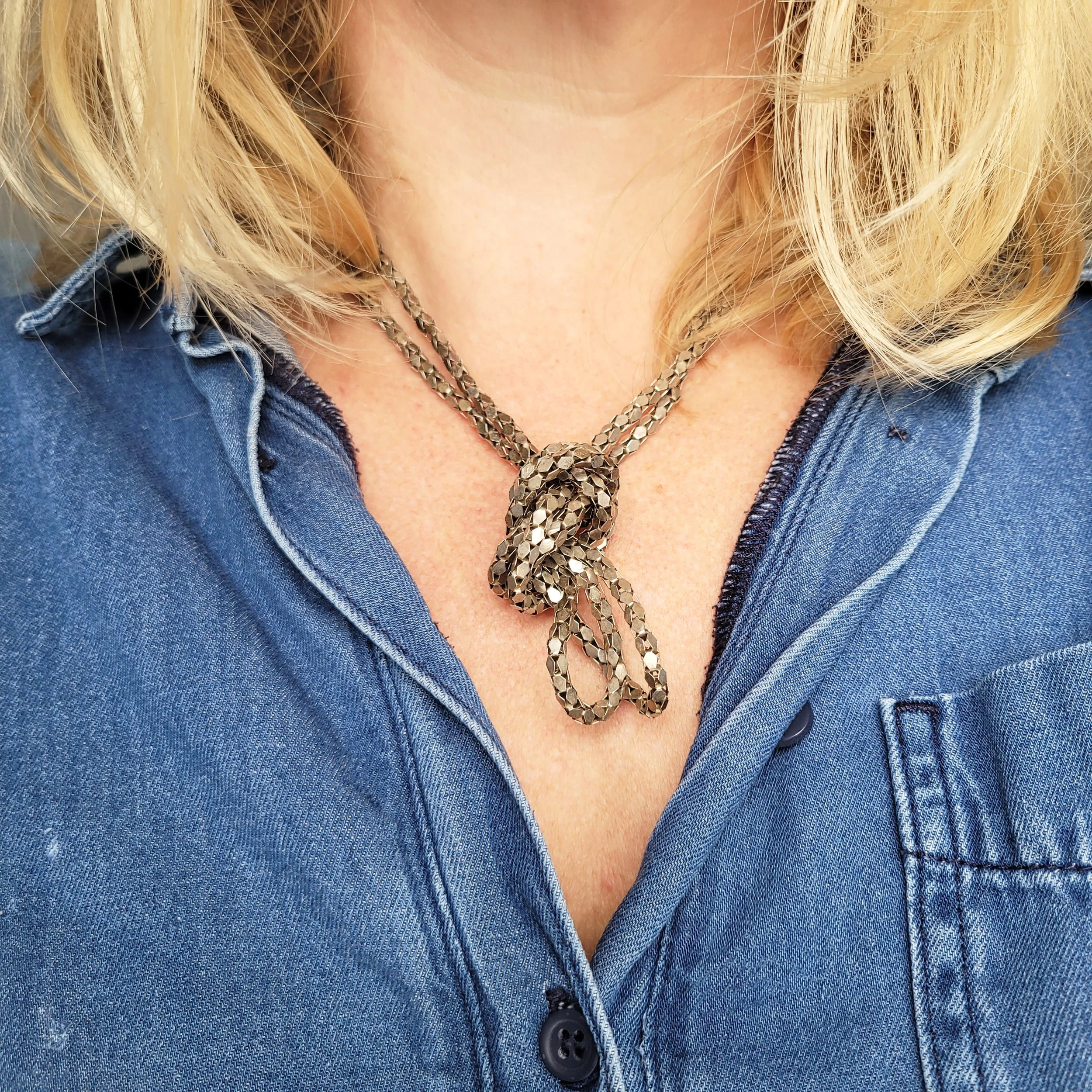 Antique Silver 'Chain Mail' Longguard Chain