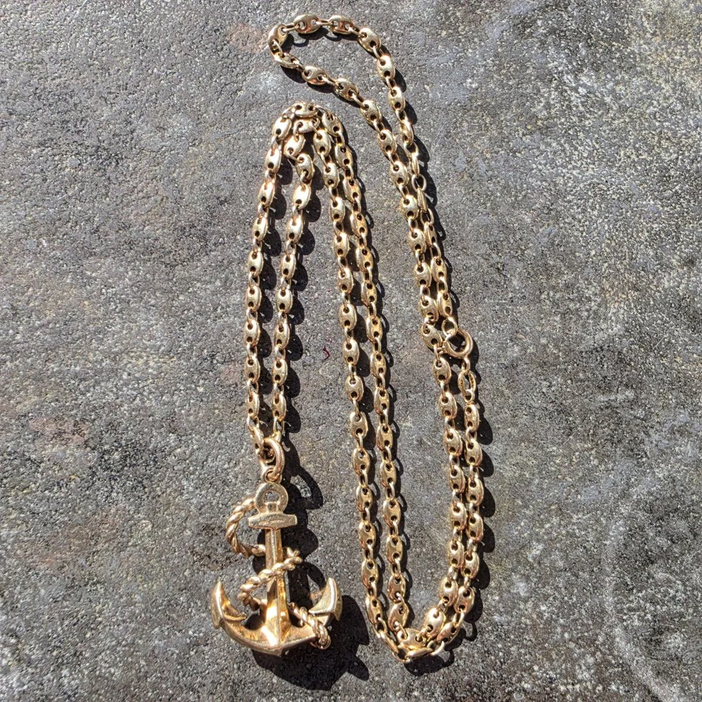Heavy Vintage 9ct Gold Anchor Pendant