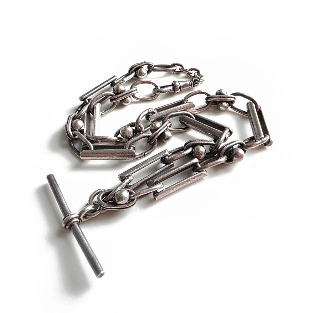 Incredibly Cool 1940s Silver Albert Chain