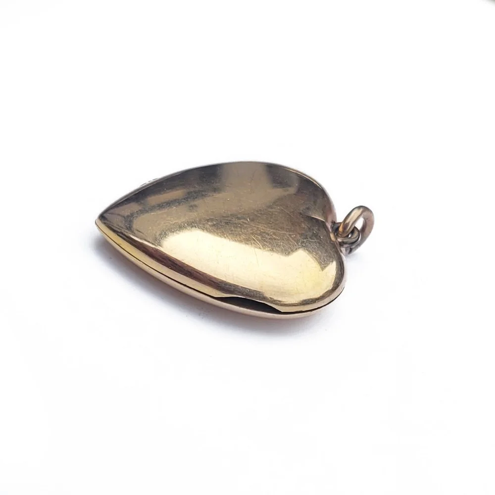 Antique Gold Cased Heart Locket