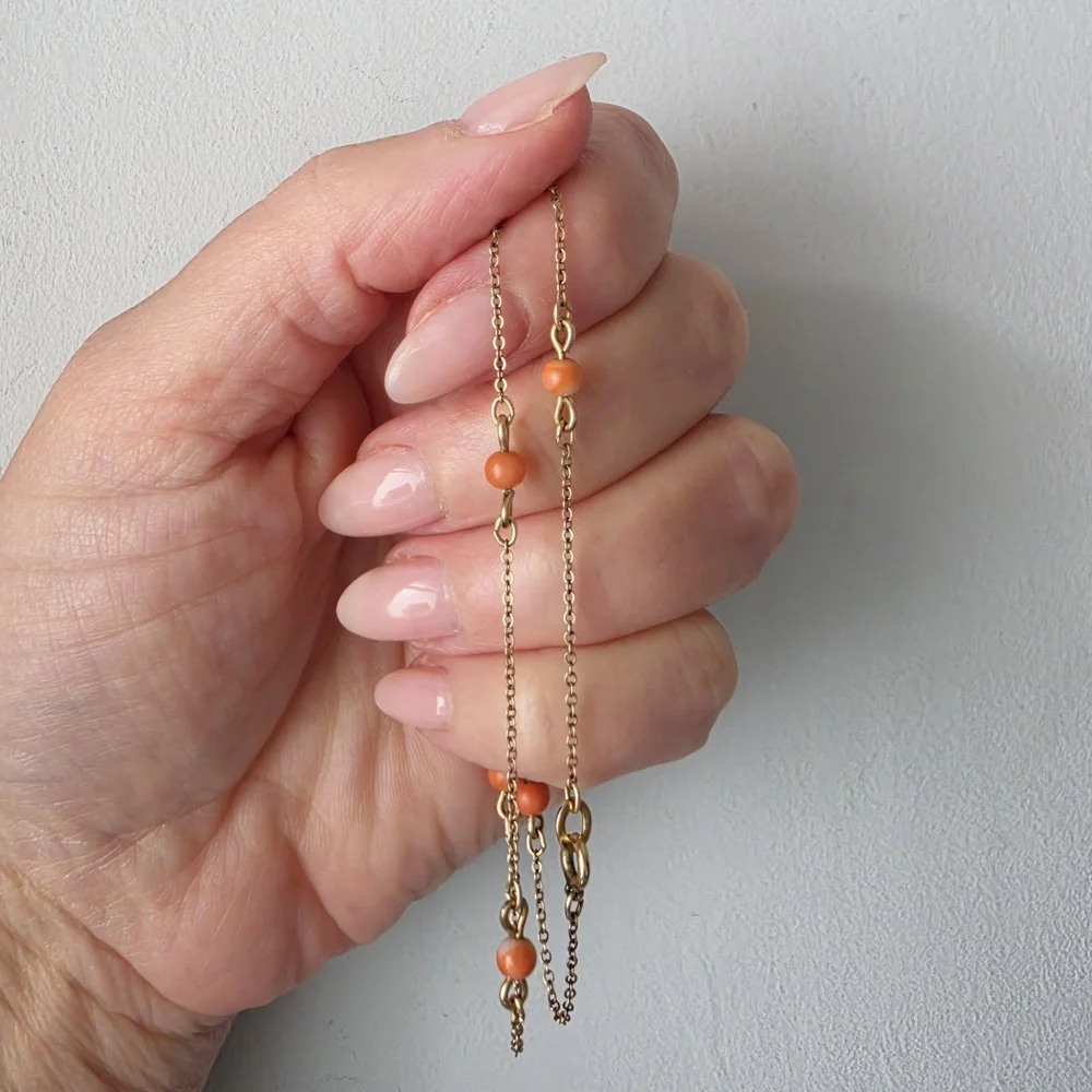 Vintage Coral Station Chain
