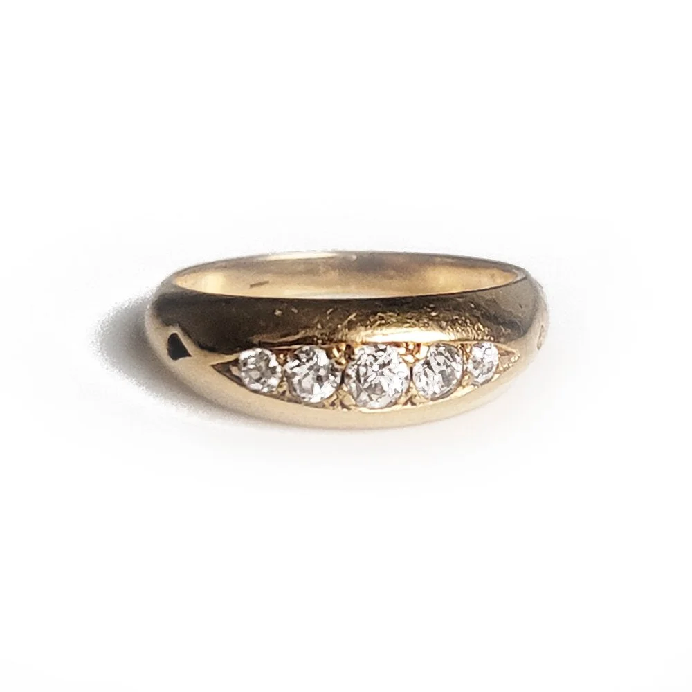 Victorian Old Cut Diamond Five Stone Ring