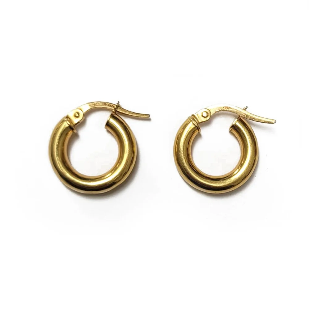 Gorgeous Baby 18ct Gold Tube Huggy Hoops