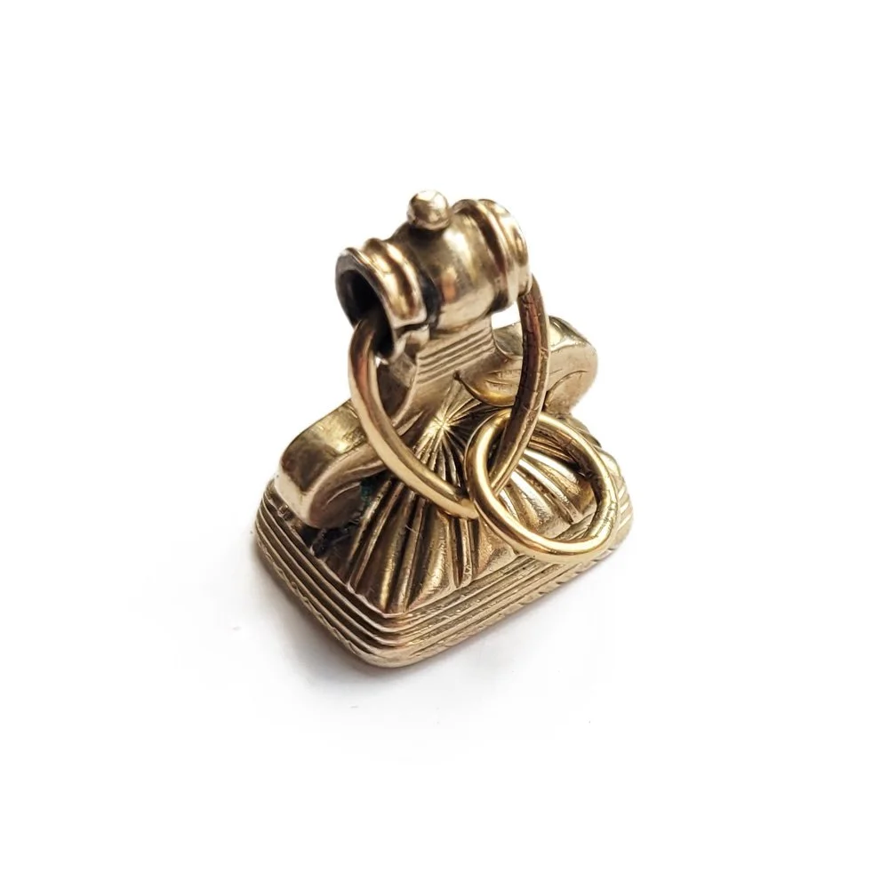 Victorian 9ct Bloodstone Intaglio Fob 'Respondez Vite'