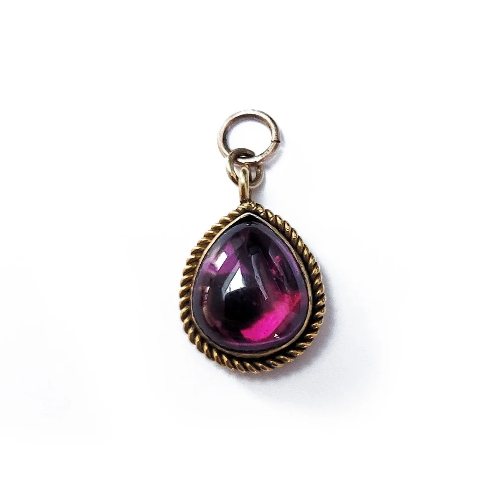 Victorian  Garnet 'teardrop' Pendant
