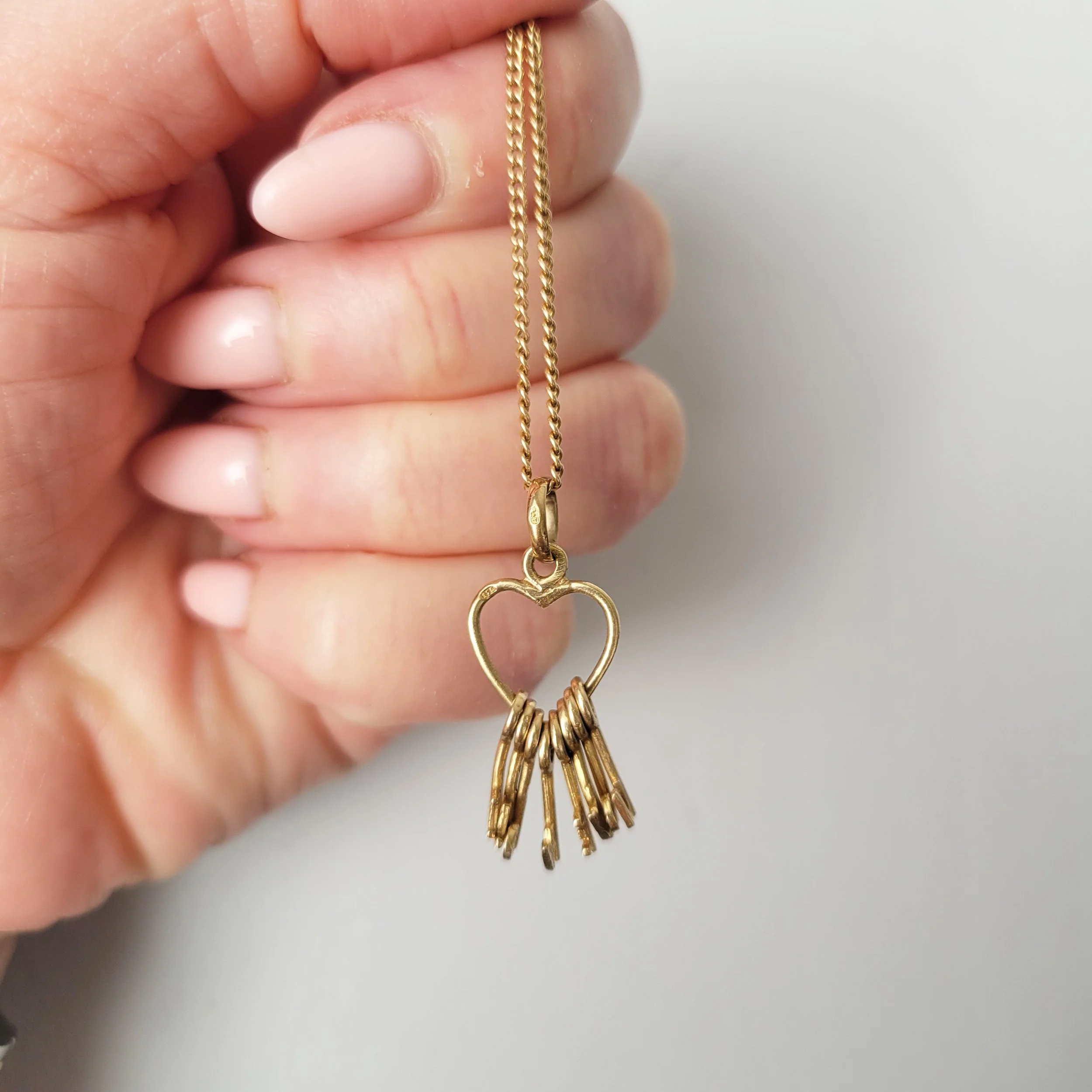 Vintage 'I Love You' Keys Pendant