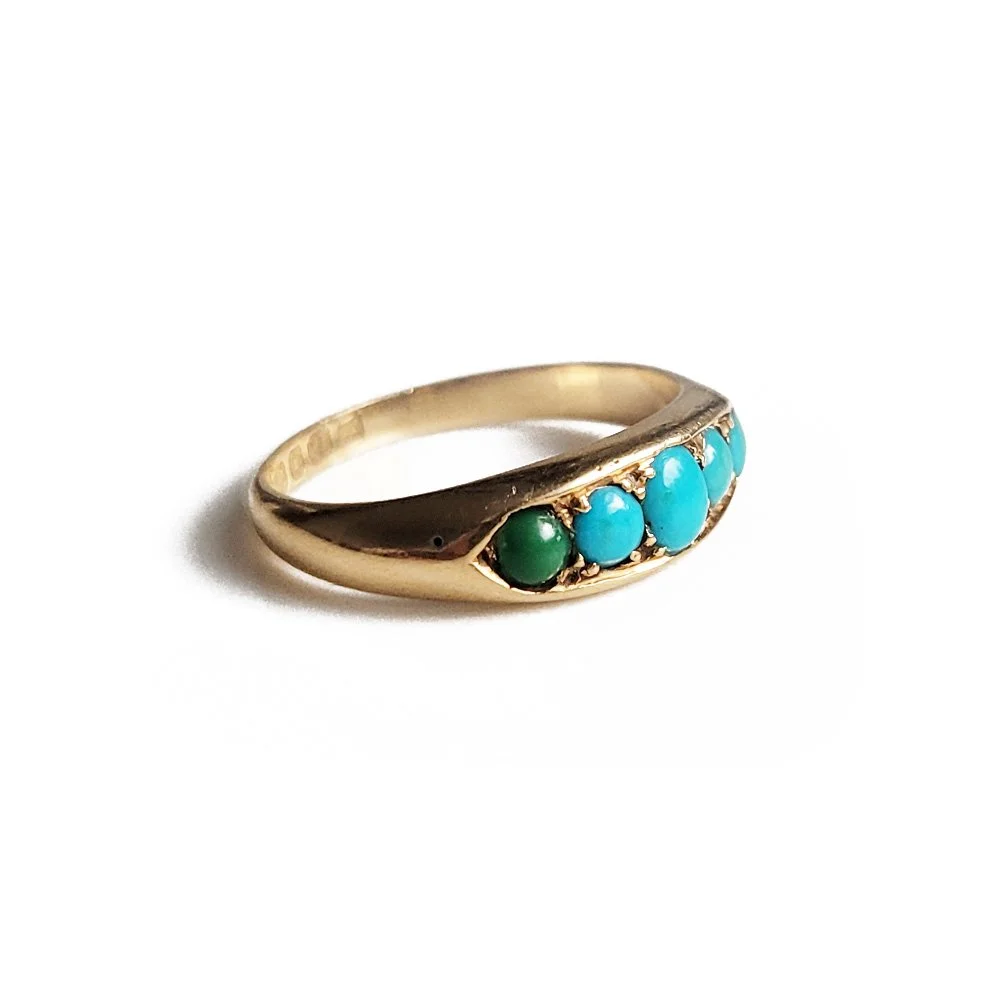 Victorian Turquoise Five Stone Ring