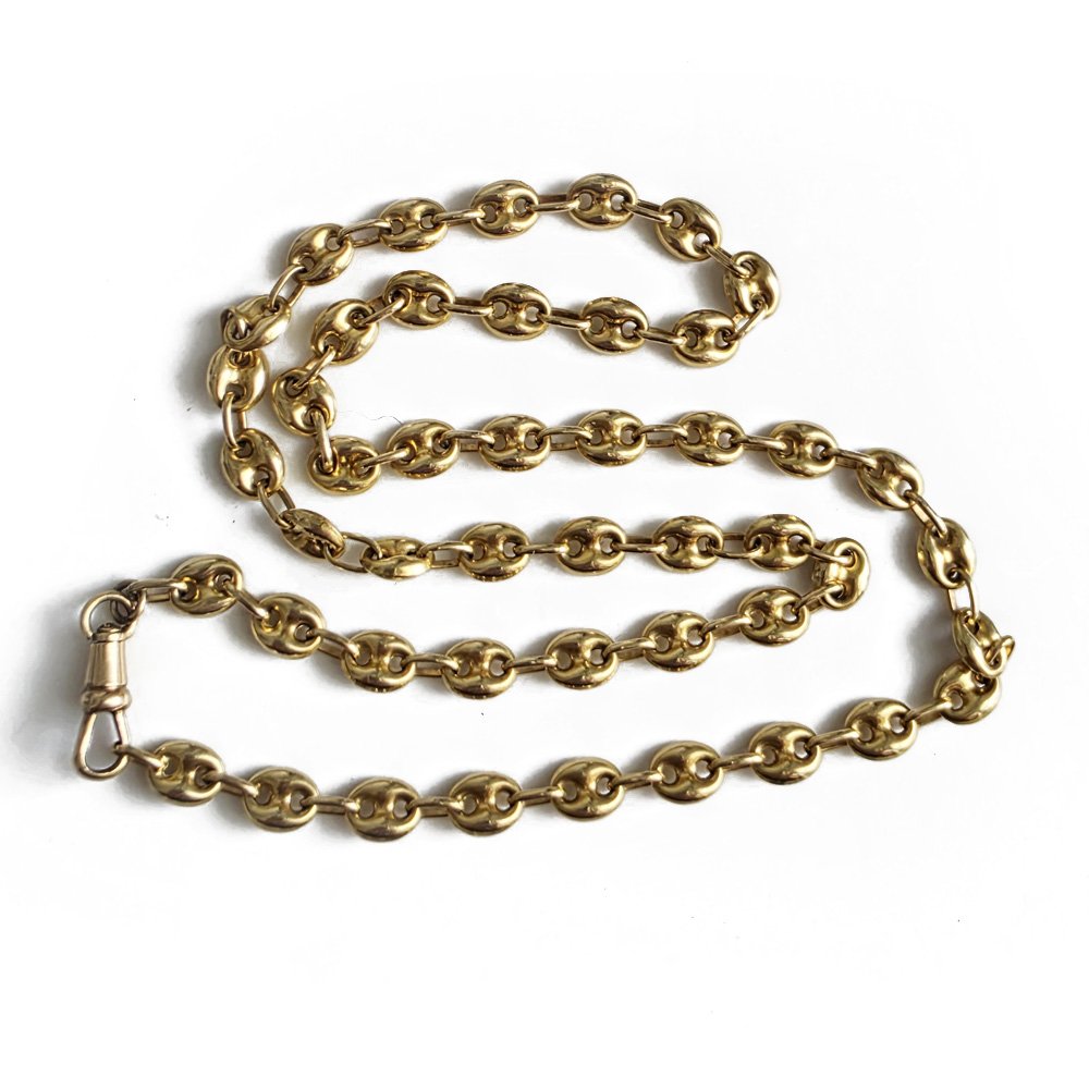 Mega 18ct Gold Puffy Mariner Chain