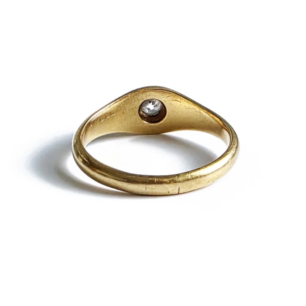 Antique Old Cut Diamond 'Stirrup' Ring