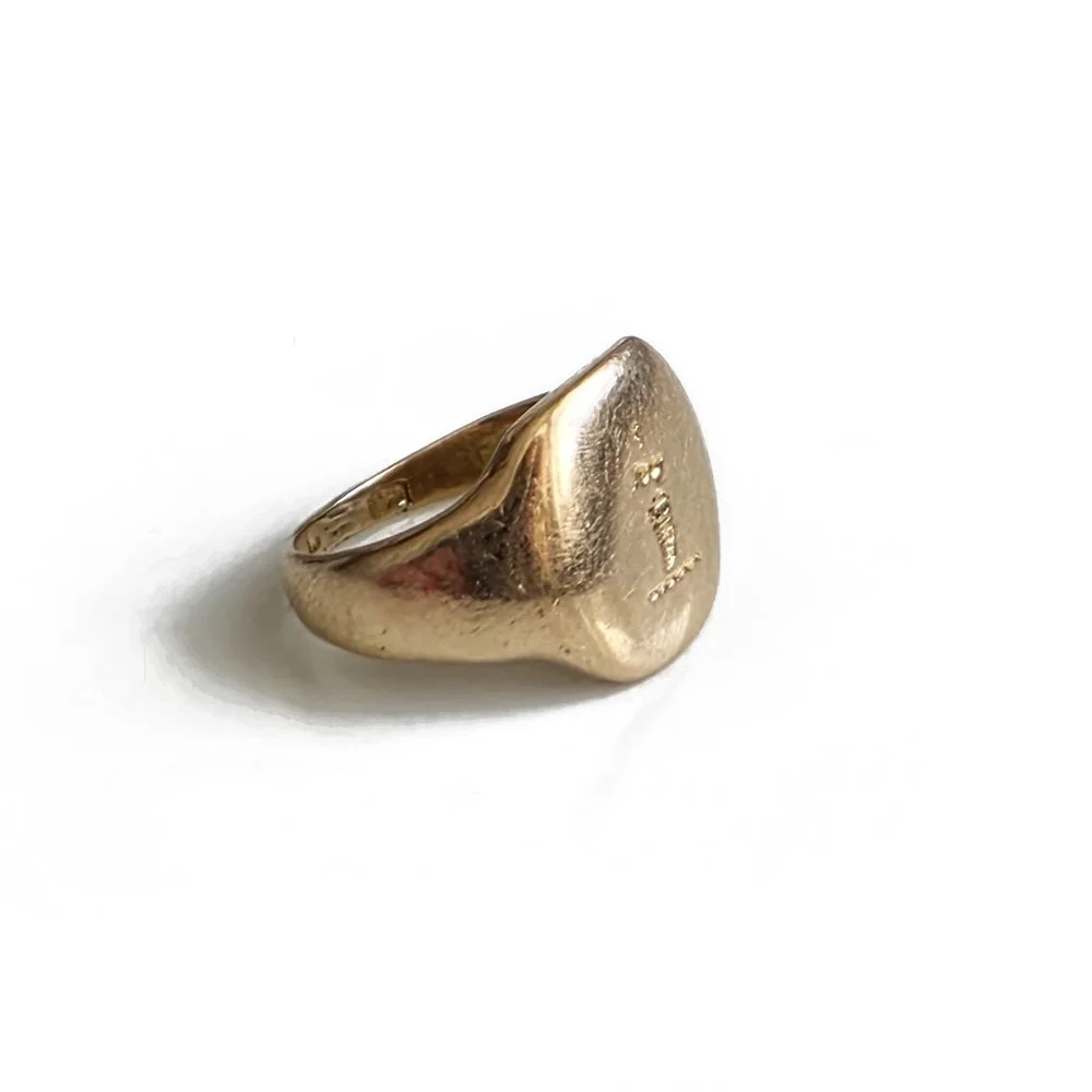 Incredible 18ct Rose Gold Antique Mermaid Signet Ring