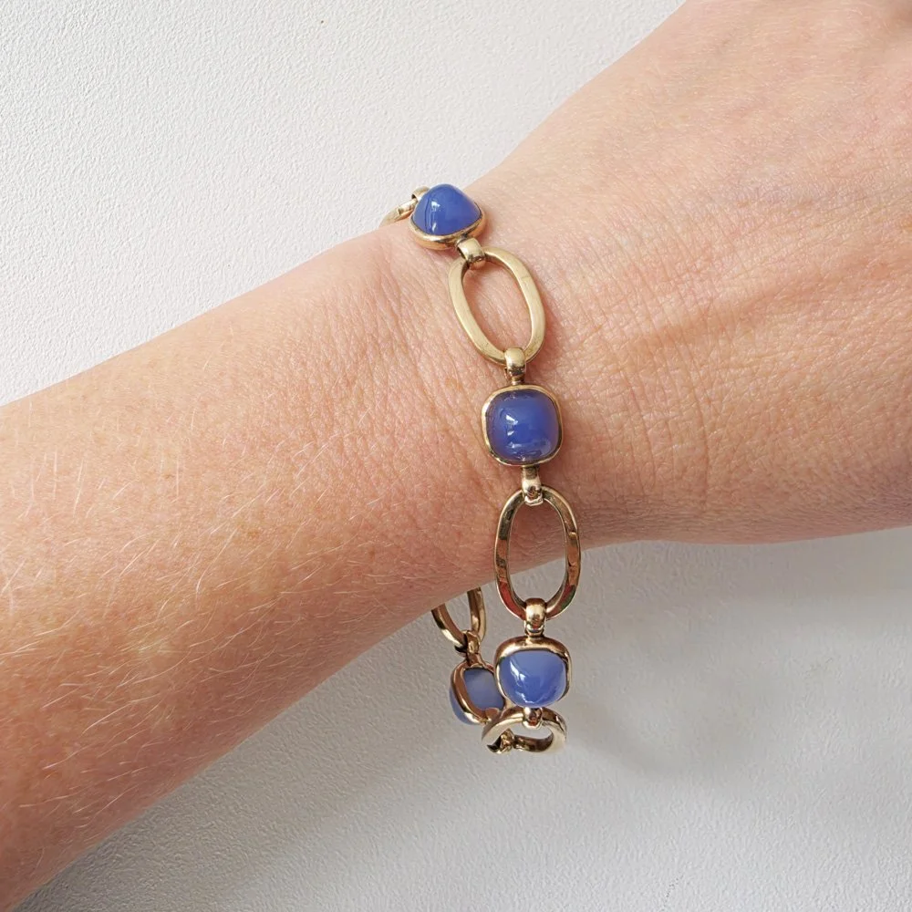 1930s Blue Chalcedony Bracelet
