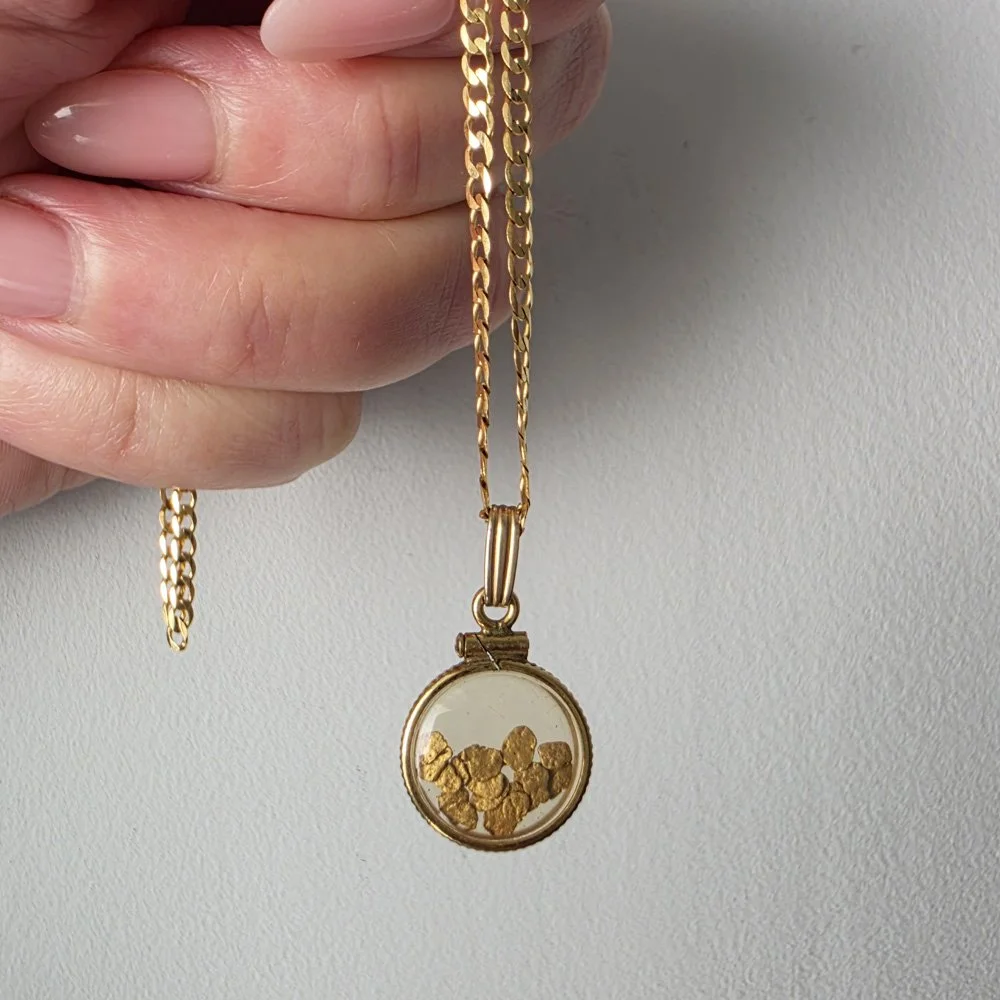 Antique 'Goldrush' Shaker Locket Pendants