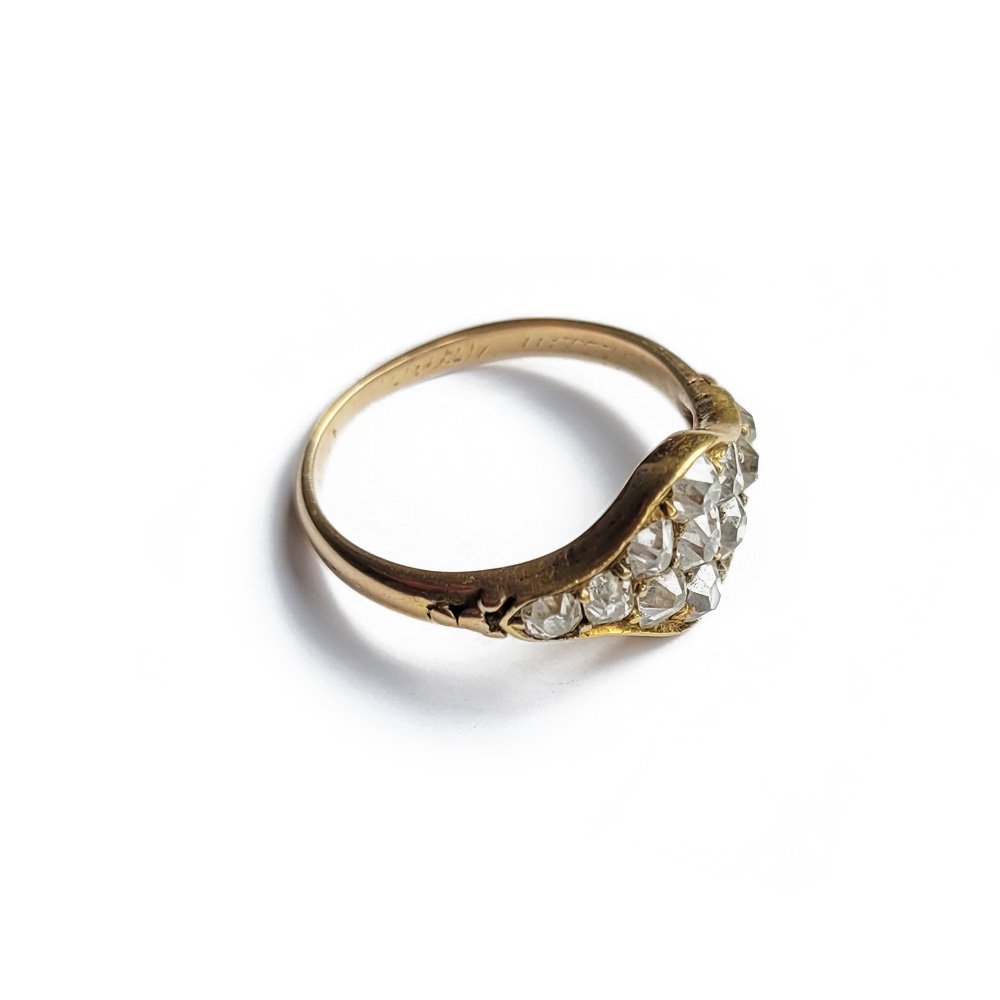 Victorian Old Cut Diamond Cluster Ring