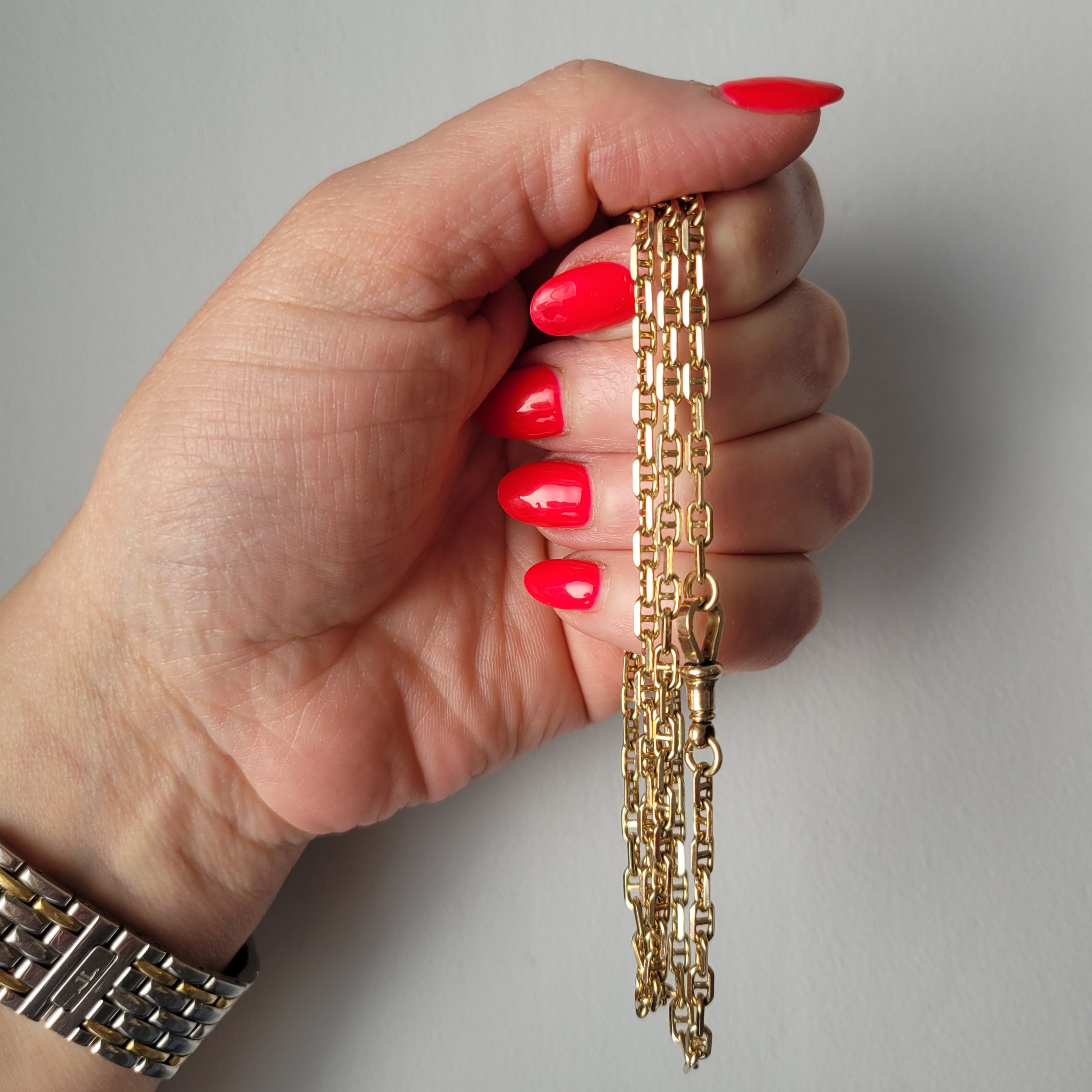 Punchy Vintage 9ct Gold Filed Mariner Chain