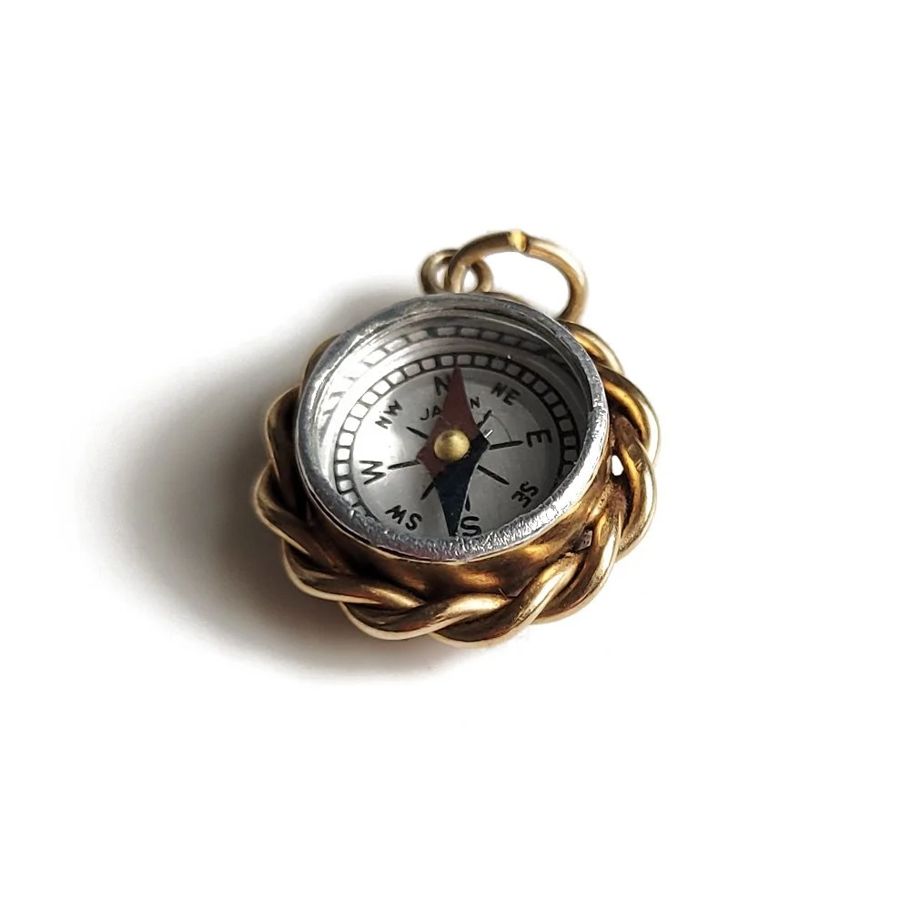 1960s 9ct Gold Compass Fob Pendant