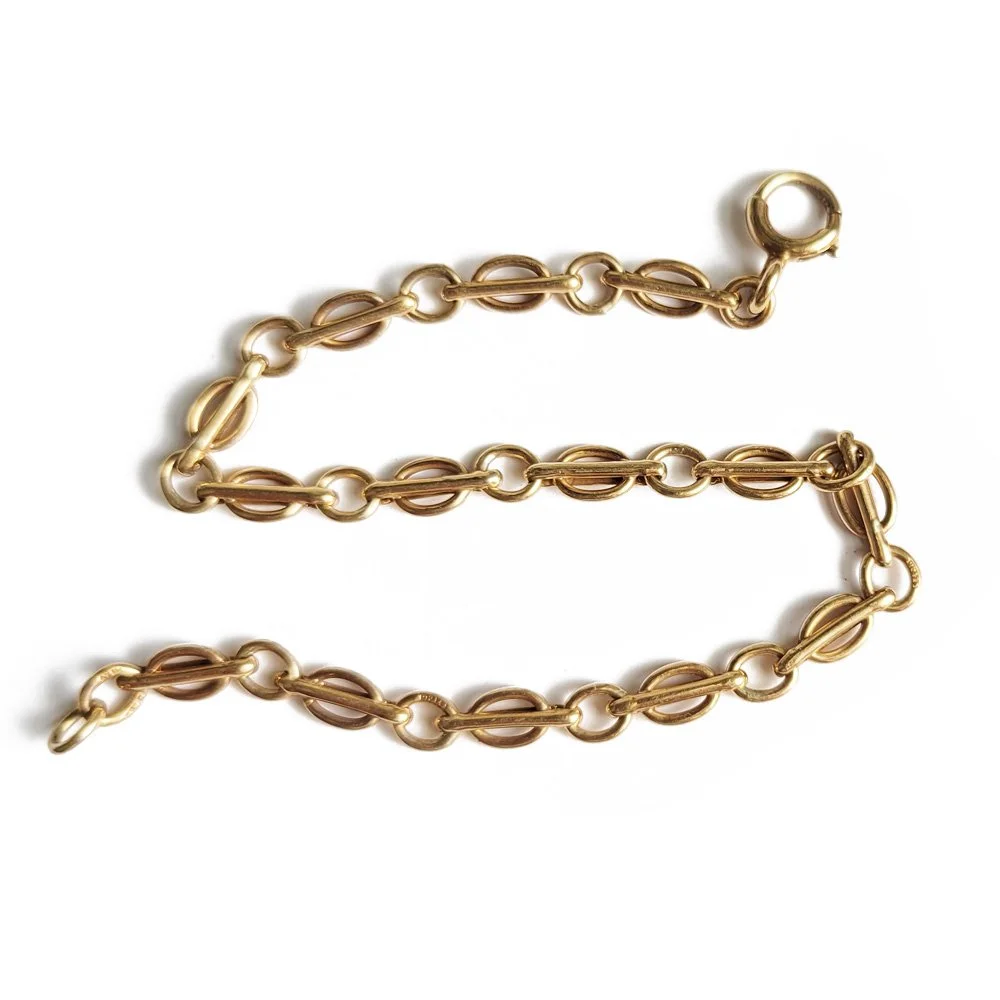 1940s 9ct Gold Fancy Link Bracelet