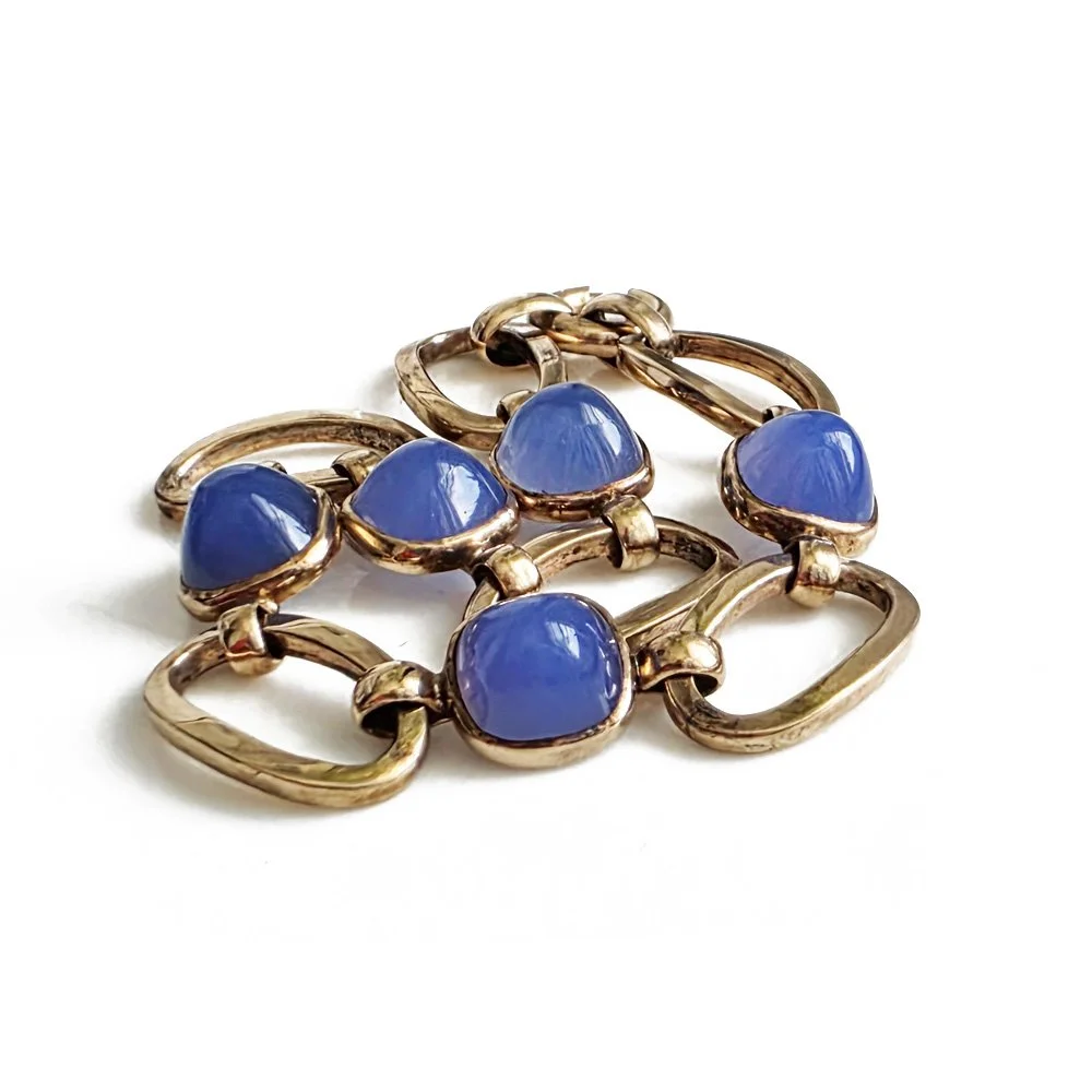 1930s Blue Chalcedony Bracelet