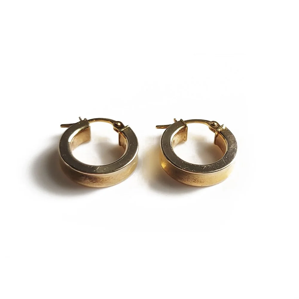 Vintage UnoAErre 9ct Huggy Hoops