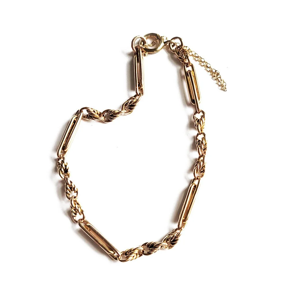 Antique 15ct Gold Fancy Fetter Link Bracelet