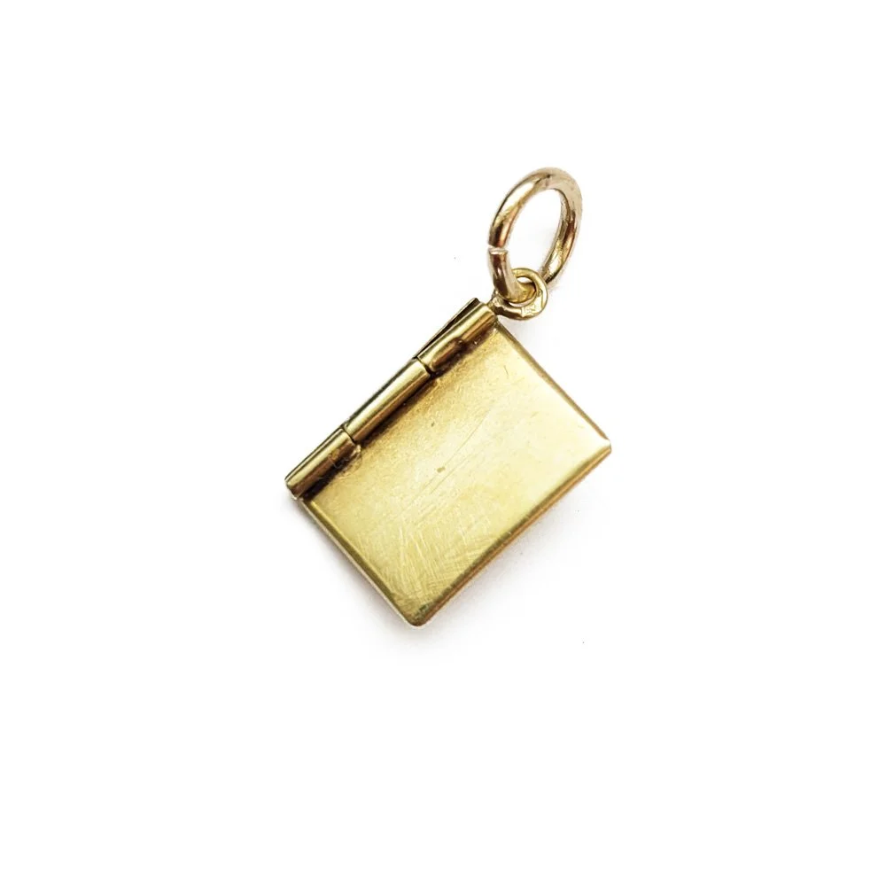 Super Sweet Antique 18ct Gold Envelope & Letter Charm/Pendant
