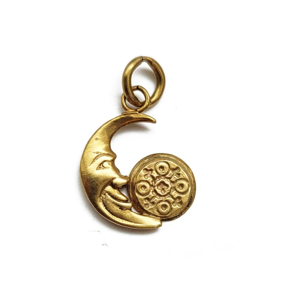 Victorian 'Man in the Moon' Celestial Pendant