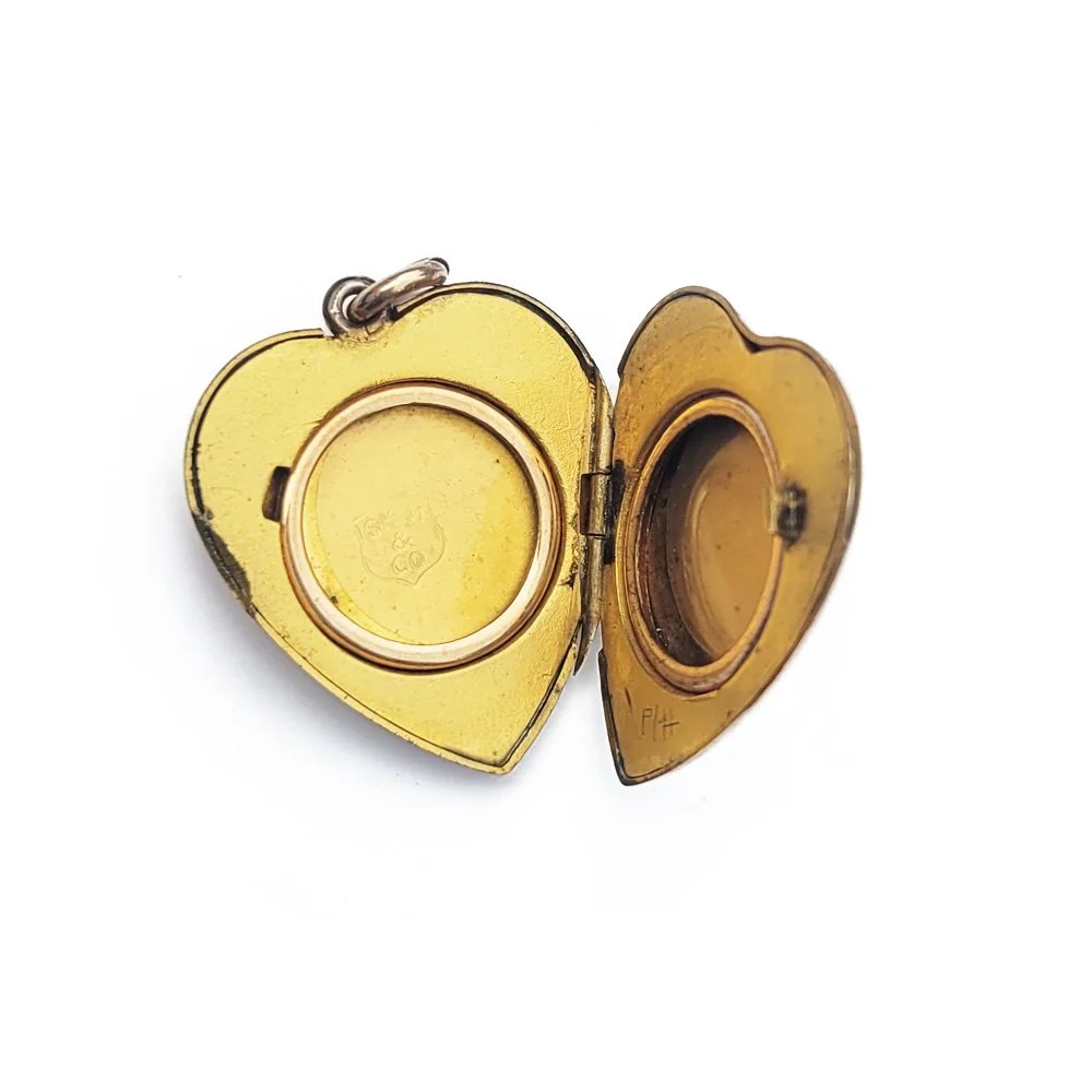 Antique Gold Cased Heart Locket
