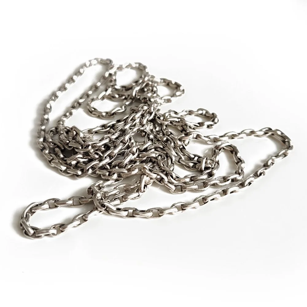 Antique Silver Cable Link Longguard Chain