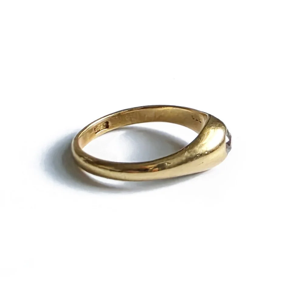 Antique Old Cut Diamond 'Stirrup' Ring