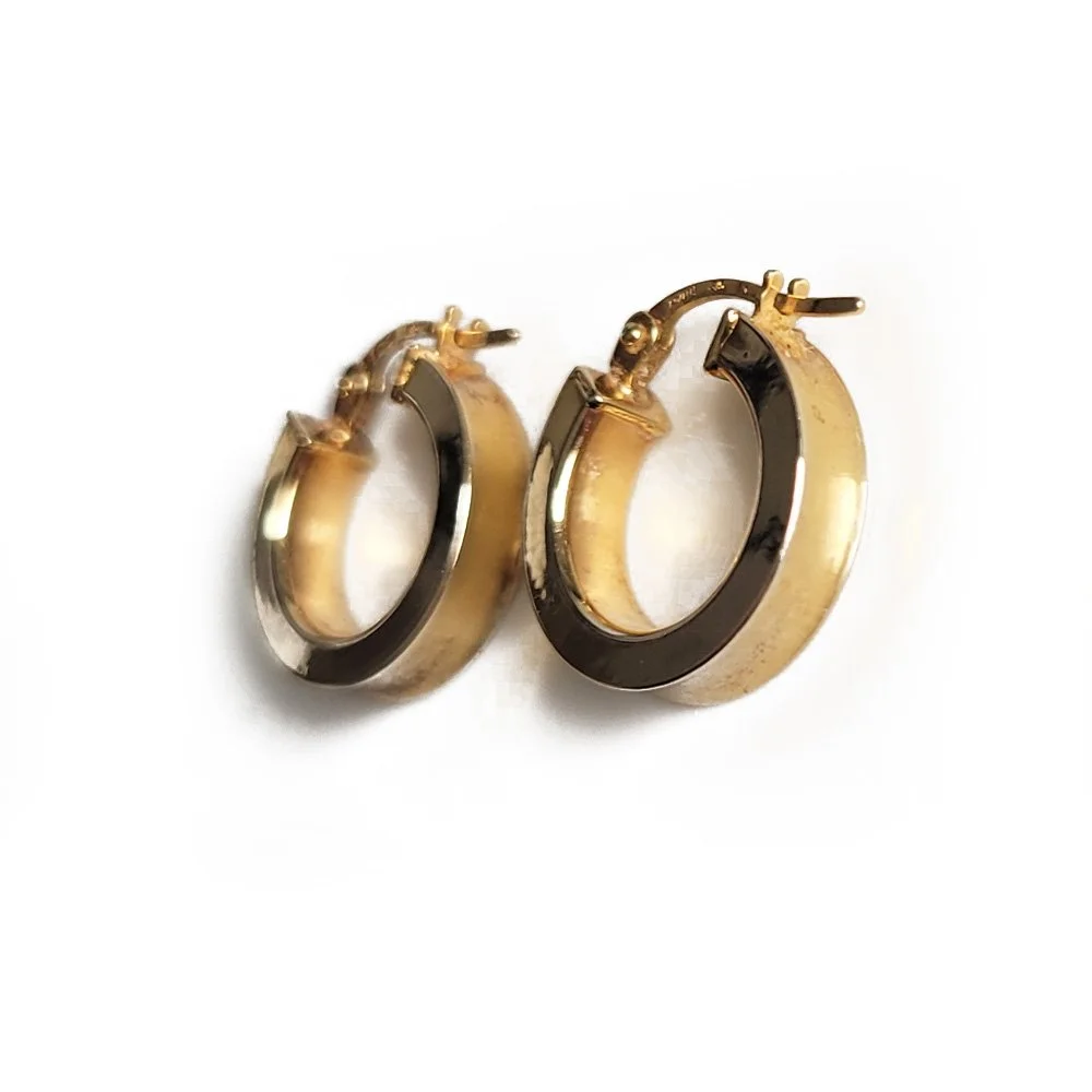 Vintage UnoAErre 9ct Huggy Hoops