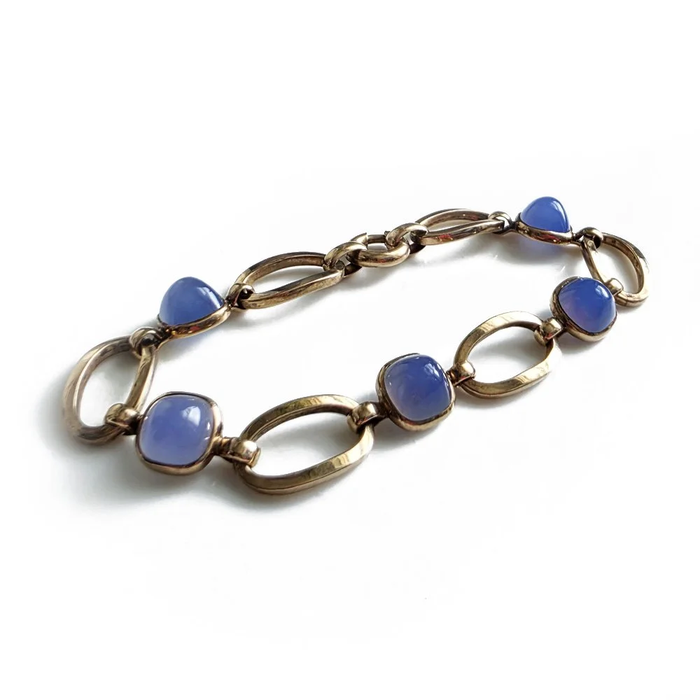 1930s Blue Chalcedony Bracelet