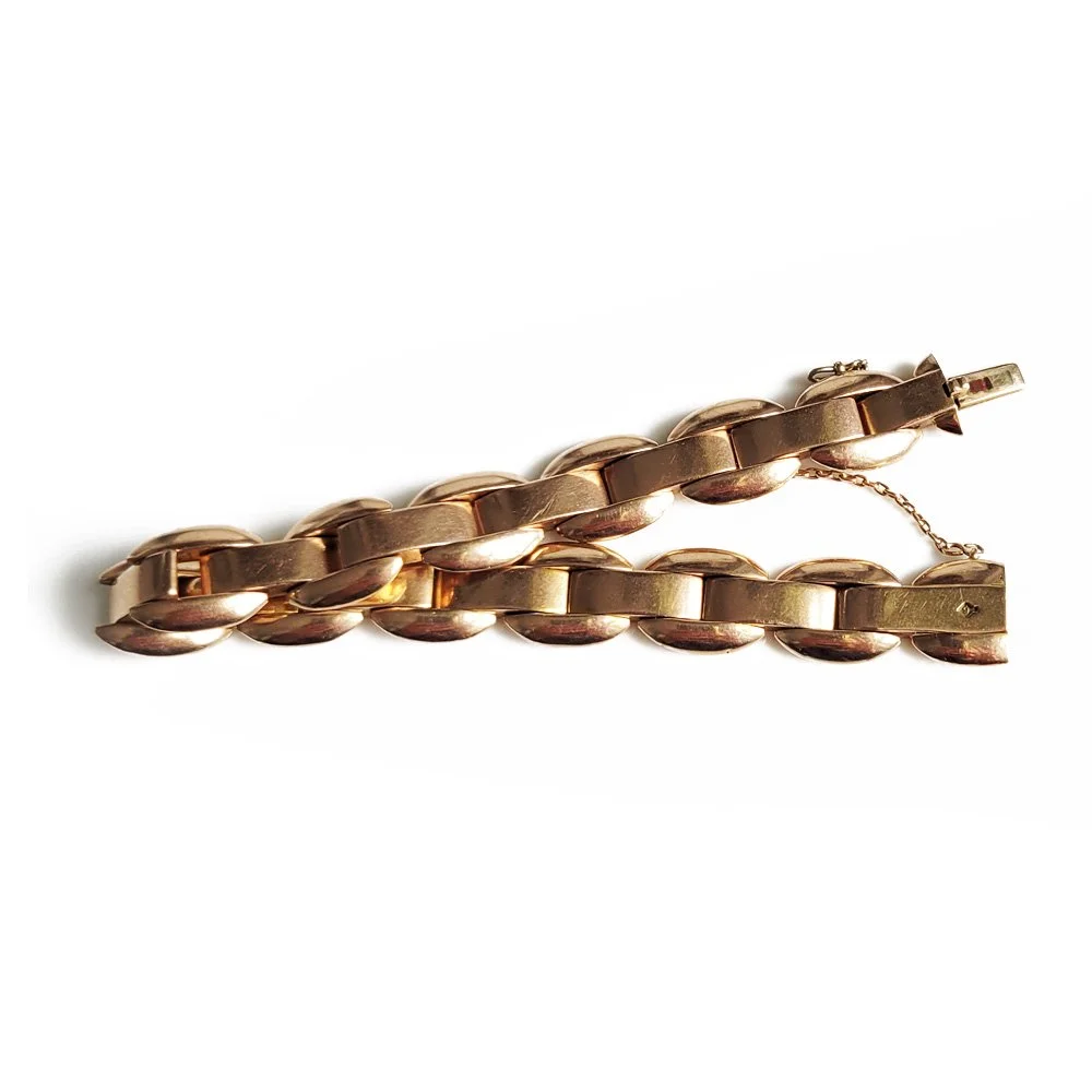 Beautiful Art Deco Rose Gold Bracelet