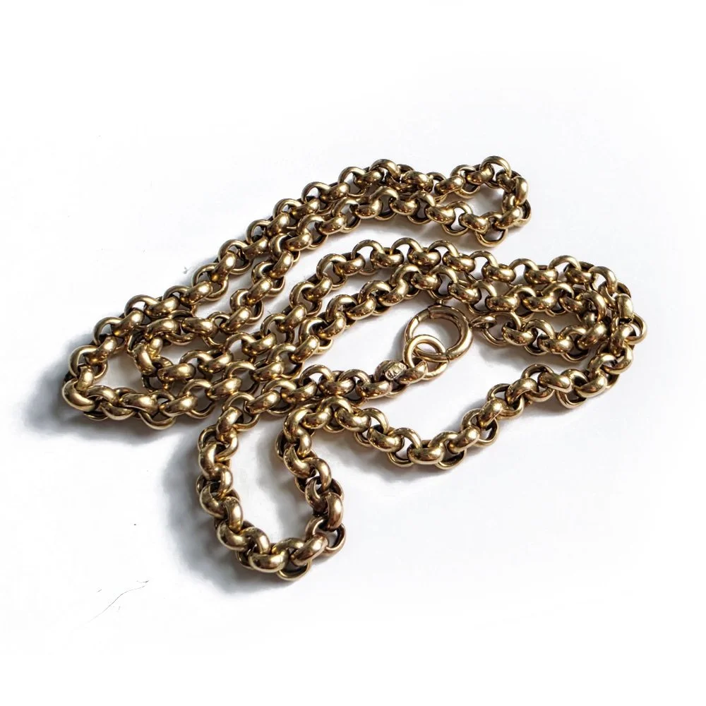 Fabulous Victorian 9ct Gold Rollo Chain Jewels Antiqua