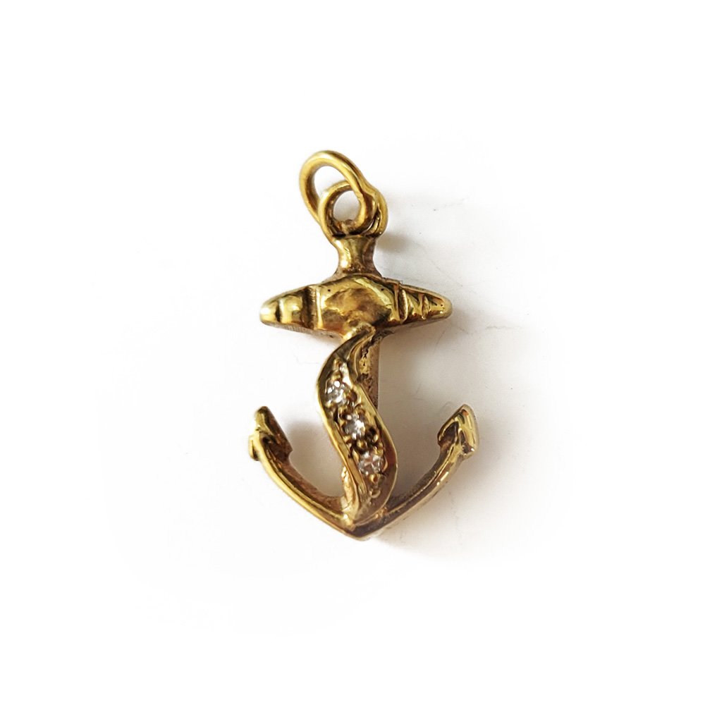 Super Cute Victorian Diamond Anchor Pendant