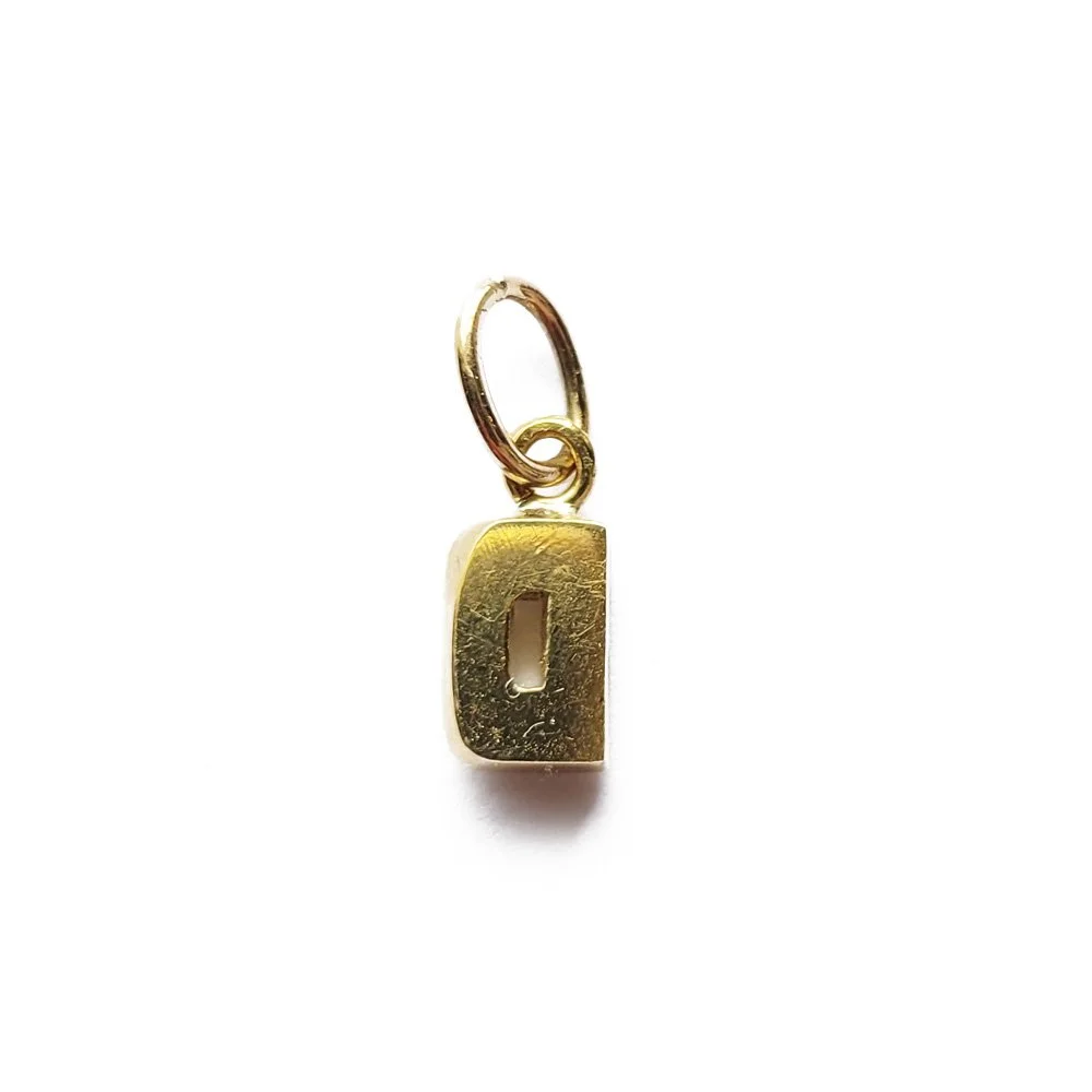 Victorian Old Cut Diamond 'D' Pendant
