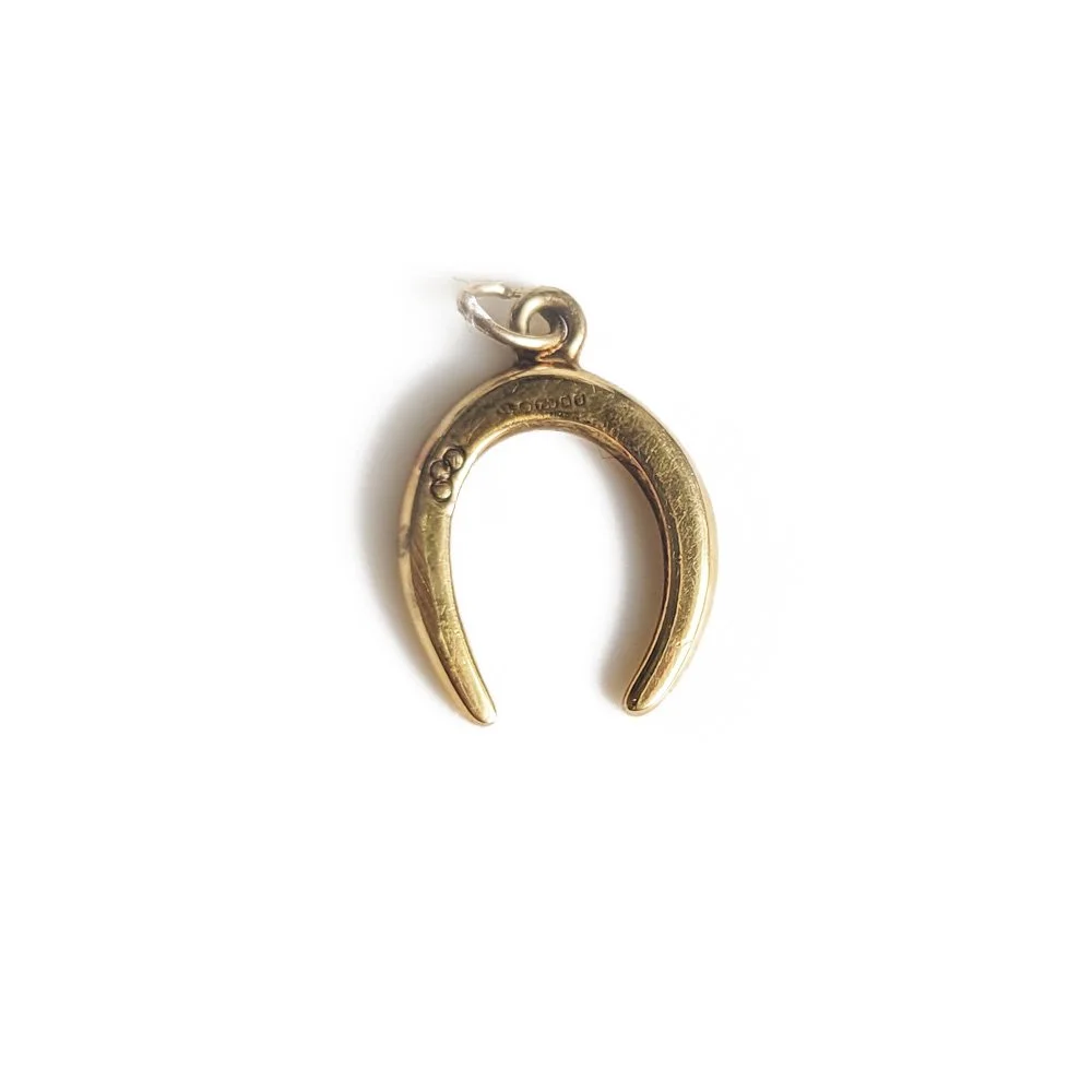 Vintage 18ct Gold & Diamond Horseshoe Pendant