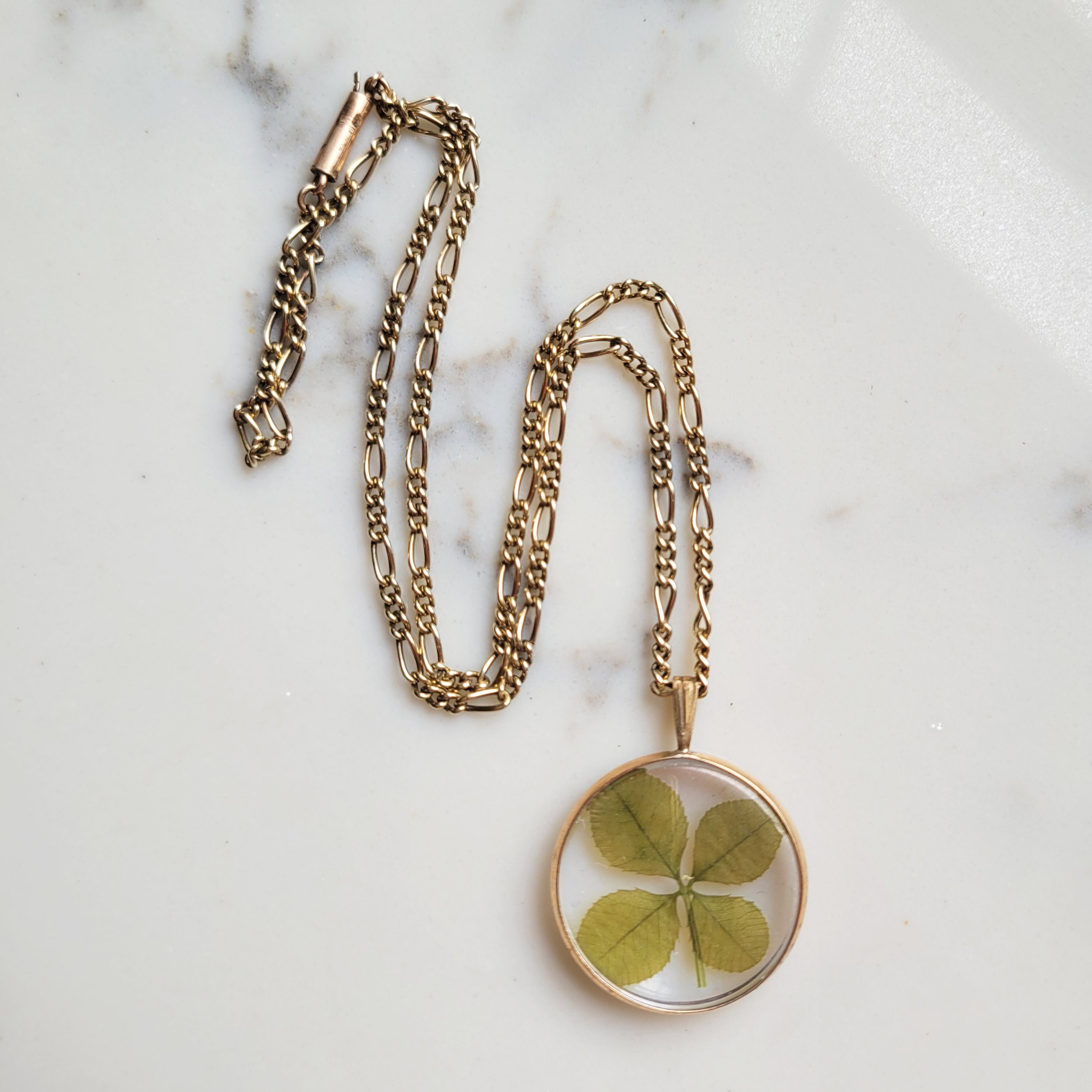 Antique Four Leaf Clover Locket