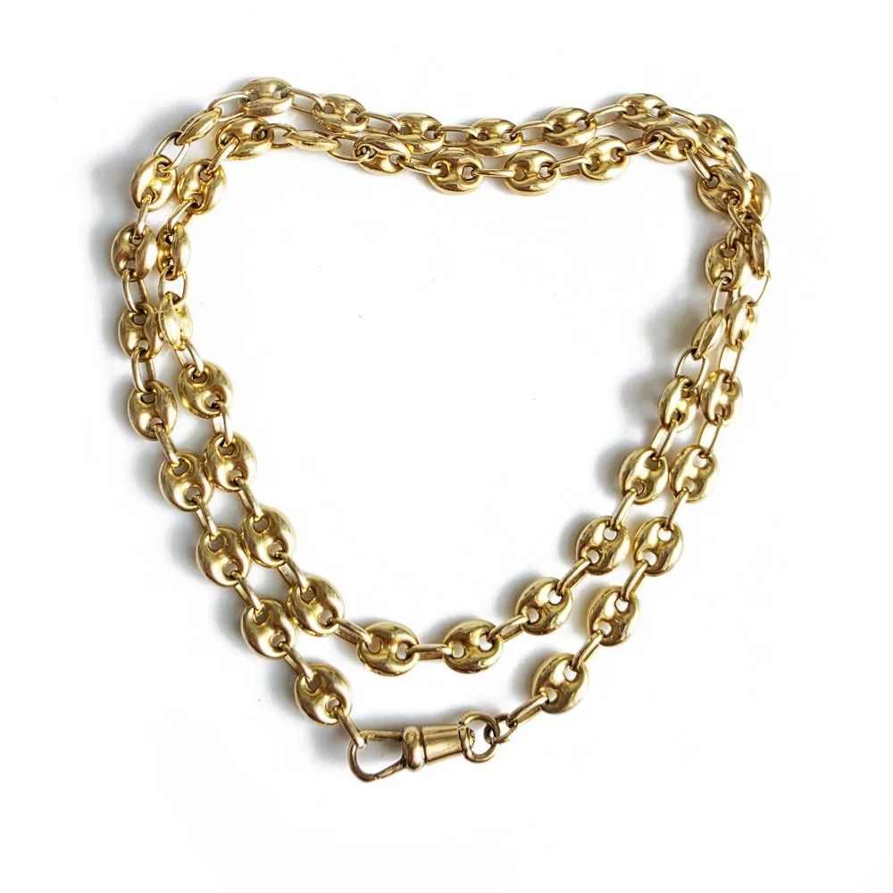 Mega 18ct Gold Puffy Mariner Chain