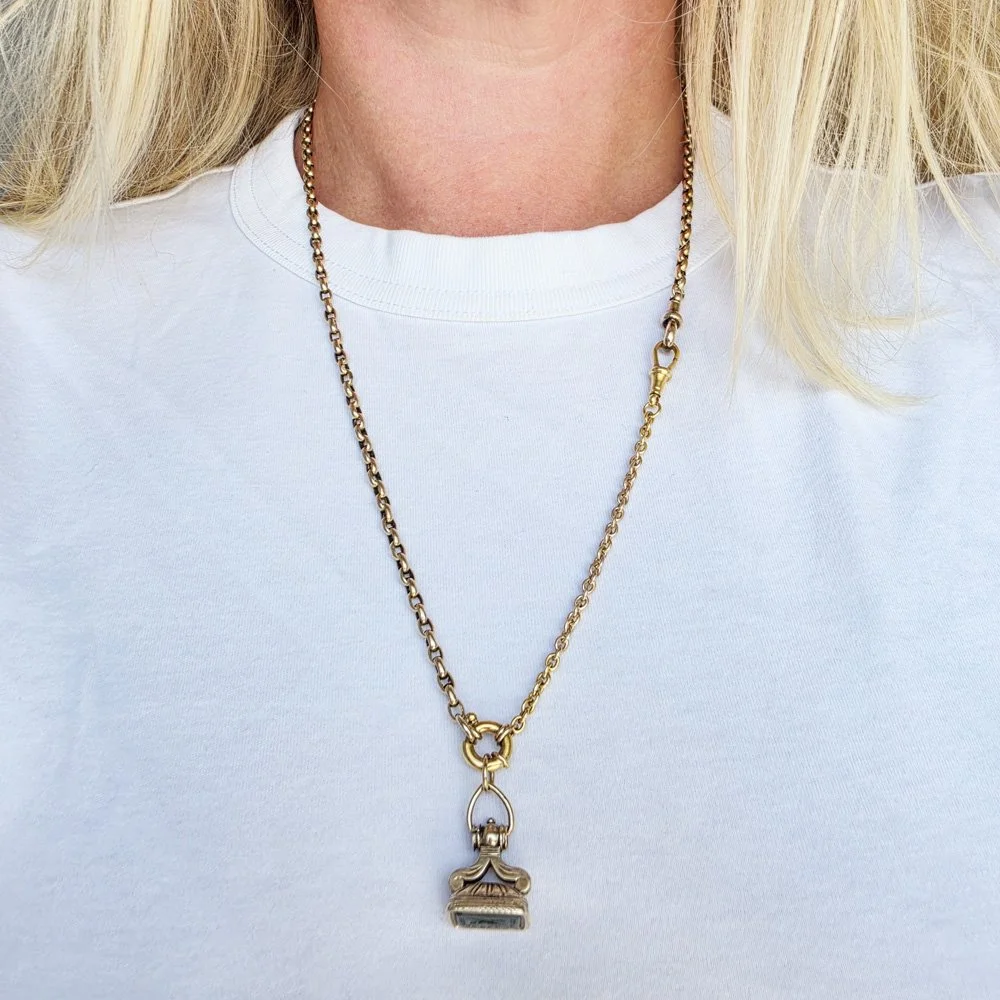9ct Gold Extender with Dog Clip and Bolt Ring