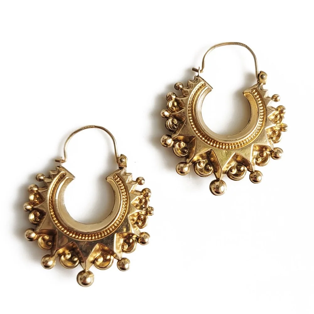 Fabulous Vintage 9ct Creole Hoops