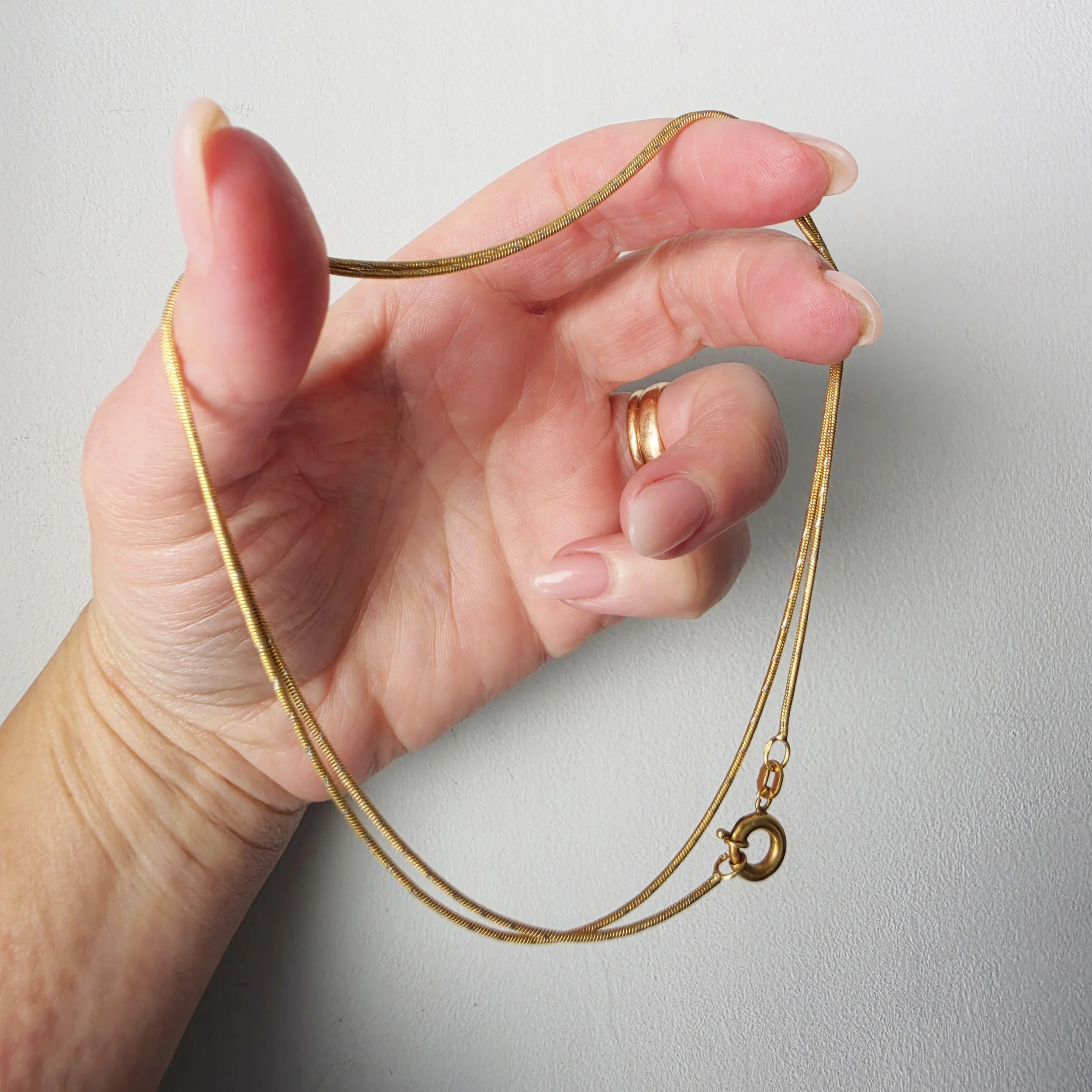 Super Slinky 18ct Gold Bi-Colour Snake Chain Jewels Antiqua