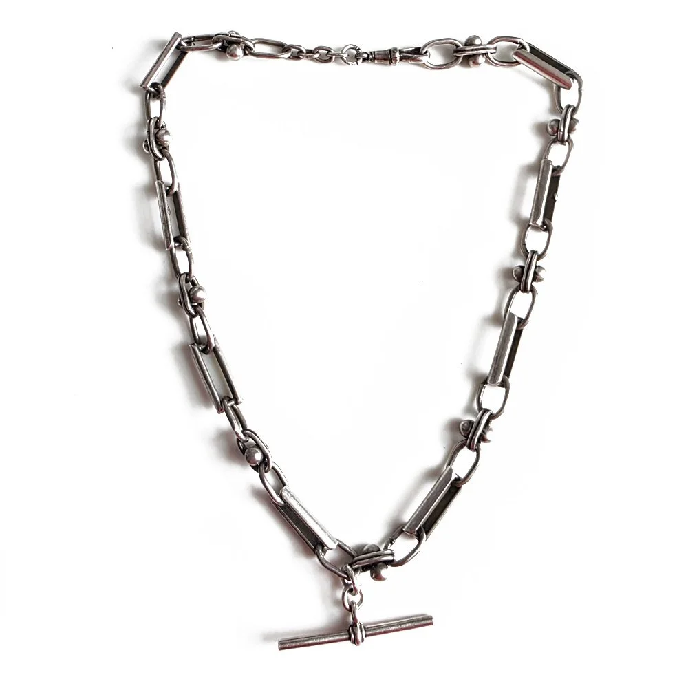 Incredibly Cool 1940s Silver Albert Chain